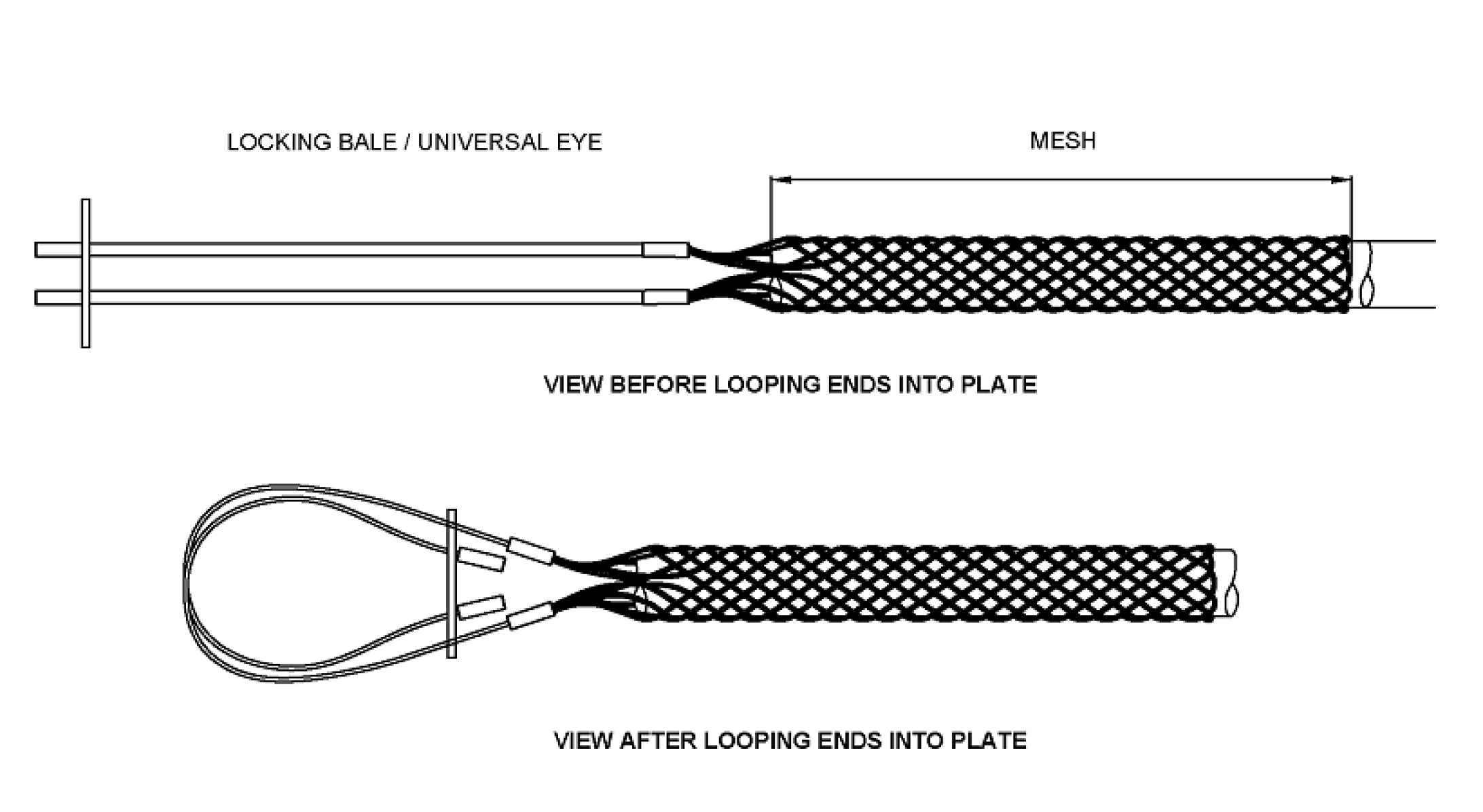 Locking Bale Bus/Serivce Drop Grip