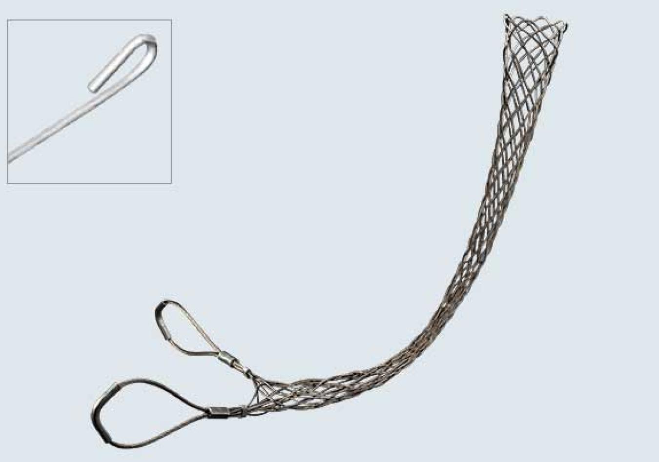 Double Eye Split Mesh Rod Closing Cable Support Grips